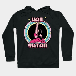 Yoga Pose Hail Satan Hoodie